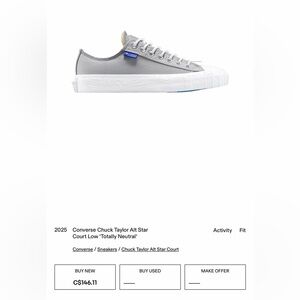 Converse Chuck Taylor Alt Star Court Low 'Totally Neutral' . NEW